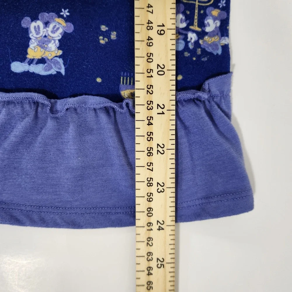 Disney Minnie Mouse Hanukkah Nightgown Girls Size 5/6 Blue Ruffle Sleep Gown PJ